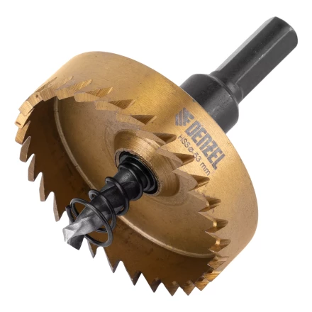 Коронка по металлу HSS, 53 мм, нитридтитановое покрытие Denzel 724117 купить в Ноябрьске