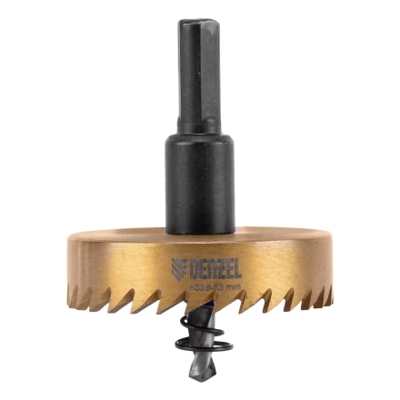 Коронка по металлу HSS, 53 мм, нитридтитановое покрытие Denzel 724117 купить в Ноябрьске