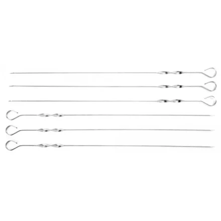 Шампуры KRAFTOOL &quot;EXPERT&quot; плоские, усиленные, нерж. сталь 2мм, длина 600мм, в блистере, 6шт 68331-60-H6 купить в Ноябрьске