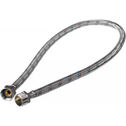 Подводка гибкая ЗУБР для воды, оплетка из нержавеющей стали, г/ш 1/2&quot; - 0,8м 51005-G/S-080 купить в Ноябрьске