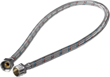 Подводка гибкая ЗУБР для воды, оплетка из нержавеющей стали, г/ш 1/2&quot; - 0,8м 51005-G/S-080 купить в Ноябрьске