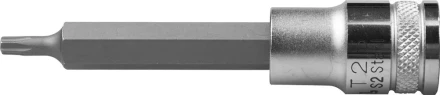 Торцовая бита-головка KRAFTOOL &quot;INDUSTRIE QUALITAT&quot;, удлиненная, материал S2, TORX, сатинированная, 1/2&quot;, Т25 27906-25_z01 купить в Ноябрьске