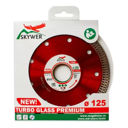 Диск алмазный по бетону TURBO GLASS PREMIUM SKYWER 180*1,6*10*25,4 mm купить в Ноябрьске
