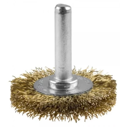 ЗУБР &quot;ЭКСПЕРТ&quot;. Щетка дисковая для дрели, двухрядная, витая латунированная стальная проволока 0,3мм, 75мм 3520-075-2_z01 купить в Ноябрьске