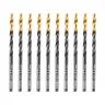 Сверло по металлу, 3,2 мм, HSS-Tin, Golden Tip, 10 шт. Denzel 717206 купить в Ноябрьске