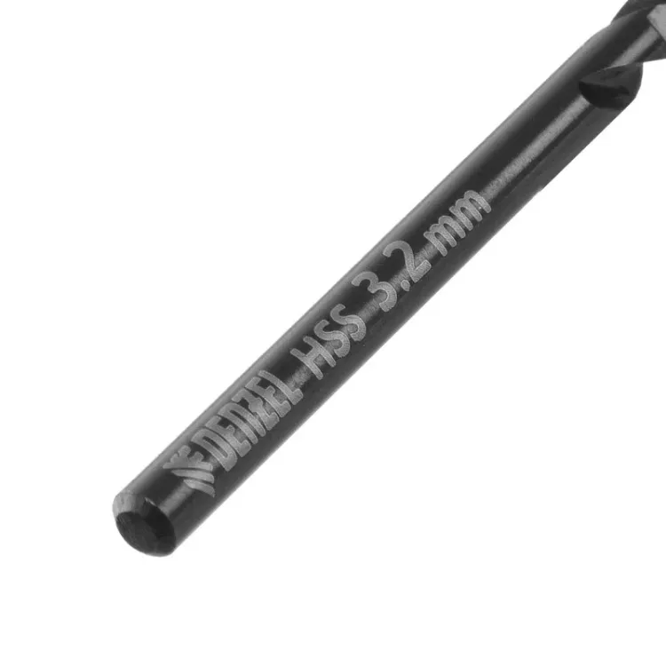 Сверло по металлу, 3,2 мм, HSS-Tin, Golden Tip, 10 шт. Denzel 717206 купить в Ноябрьске
