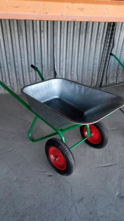 Тачка садово-строительная 2-х колесная усиленная грузоподъемность 320 кг объем 100 л Сибртех 68936 купить в Ноябрьске