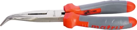 Длинногубцы изогнутые  160мм двухкомпонентные рукоятки MATRIX PROFESSIONAL 17402 купить в Ноябрьске