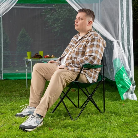 Стул складной с подлокотниками и подстаканником 81 х 51 х 86 см Camping Palisad 69608 купить в Ноябрьске