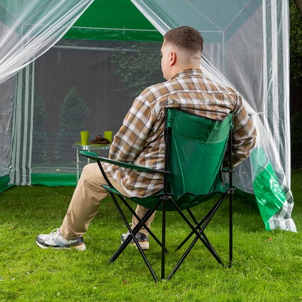 Стул складной с подлокотниками и подстаканником 81 х 51 х 86 см Camping Palisad 69608 купить в Ноябрьске