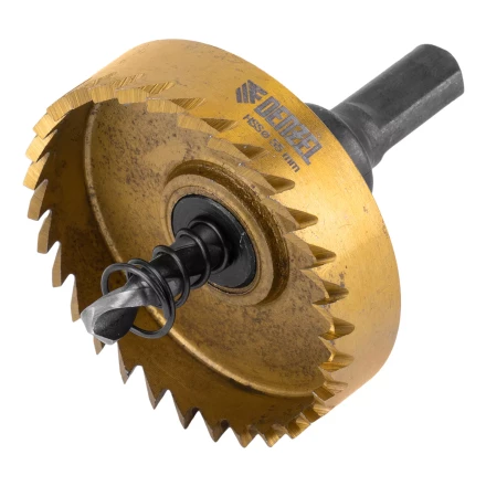 Коронка по металлу HSS, 55 мм, нитридтитановое покрытие Denzel 724118 купить в Ноябрьске