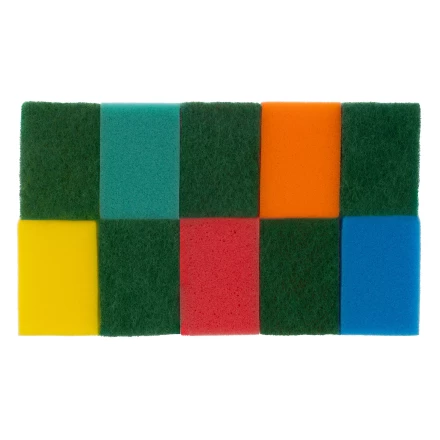 Губки для посуды Optima MAXI, 98 x 65 x 31 мм, 10 шт., Home Palisad 923545 купить в Ноябрьске