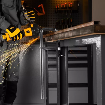 Струбцина F-образная Denzel 20467, 80x400мм, кованая купить в Ноябрьске