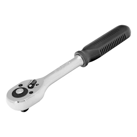 Ключ-трещотка 3/8&quot;, 45 зубьев, с быстрым сбросом, CrV, хром// Сибртех 14002 купить в Ноябрьске