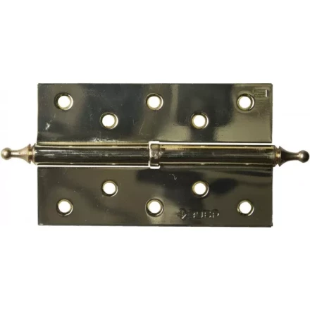 Петля дверная разъемная ЗУБР &quot;ЭКСПЕРТ&quot;, 1 подшипник, цвет латунь (PB), правая, с крепежом, 125х75х2,5мм, 2 шт 37605-125-1R купить в Ноябрьске