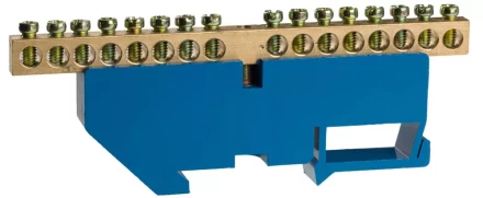 Шина СВЕТОЗАР нулевая на DIN-изоляторе, макс. ток 100А, 5,2мм, 16 полюсов 49807-16 купить в Ноябрьске