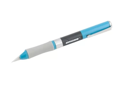 Нож для дизайна выдвижное перовое лезвие двухкомпонентная рукоятка металлическая клипса для фиксации 150 мм + 2 з.л GROSS 78885 купить в Ноябрьске