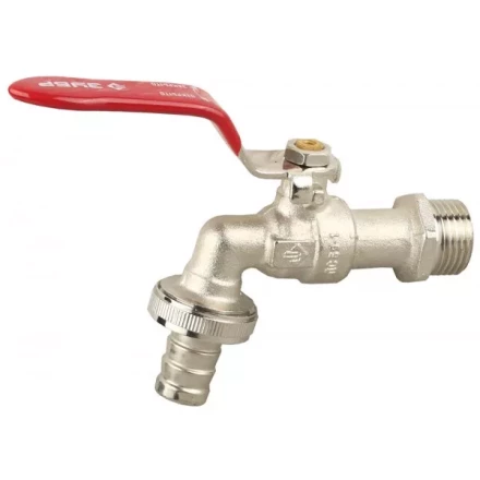 Кран ЗУБР шаровой водоразборный, латунный с никелированным покрытием, 3/4&quot;-1/2&quot; 51216-3/4-1/2 купить в Ноябрьске
