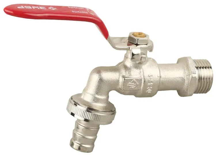 Кран ЗУБР шаровой водоразборный, латунный с никелированным покрытием, 3/4"-1/2" 51216-3/4-1/2 купить в Ноябрьске