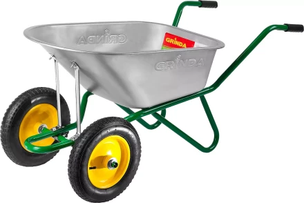 Тачка GRINDA садово-строительная двухколесная, 90 л, грузоподъемность 180 кг 422397_z01 купить в Ноябрьске