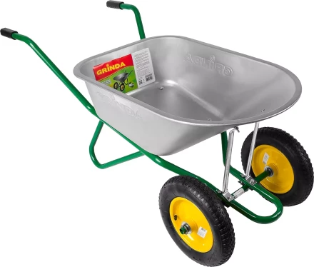 Тачка GRINDA садово-строительная двухколесная, 90 л, грузоподъемность 180 кг 422397_z01 купить в Ноябрьске