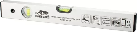 Уровень алюминиевый 2000 мм толщина профиля 1.3 мм 2 глазка  БАРС 35140 купить в Ноябрьске