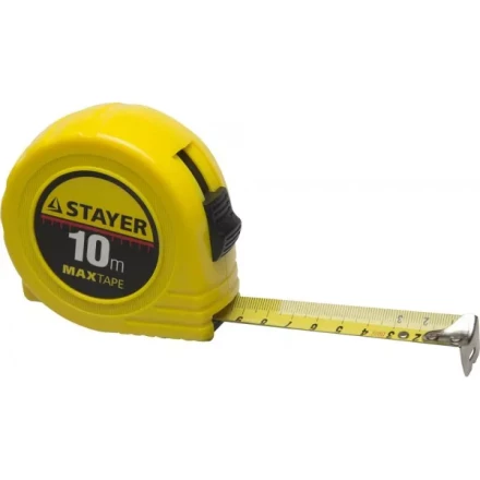 Рулетка STAYER &quot;МASTER&quot; &quot;MaxTape&quot;, пластиковый корпус, 10м/25мм 34014-10-25 купить в Ноябрьске