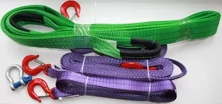 Ремень буксировочный динамический разрывная нагрузка12т РА L= 8.0 м 80мм в 2 слоя с кч din 3.2т купить в Ноябрьске