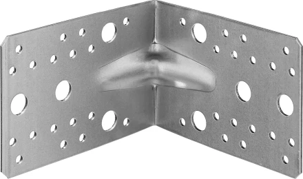 ЗУБР УКУ-2.0, 90 x 130 x 130 x 2 мм, цинк, усиленный крепежный уголок (310116-90-130) купить в Ноябрьске