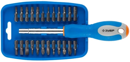 Набор ЗУБР &quot;ЭКСПЕРТ&quot; Отвертка с магнитным битодержателем, биты 25 мм, 25 предметов 25299-H25 купить в Ноябрьске