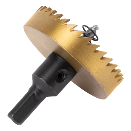 Коронка по металлу HSS, 60 мм, нитридтитановое покрытие Denzel 724119 купить в Ноябрьске