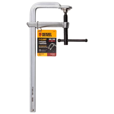 Струбцина Denzel F-образная, 100x300мм, кованая 20470 купить в Ноябрьске