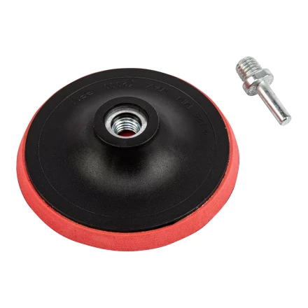 Насадка для дрели и УШМ с липучкой, 125 мм, с адаптером c М14 на d8 Сибртех 76235 купить в Ноябрьске