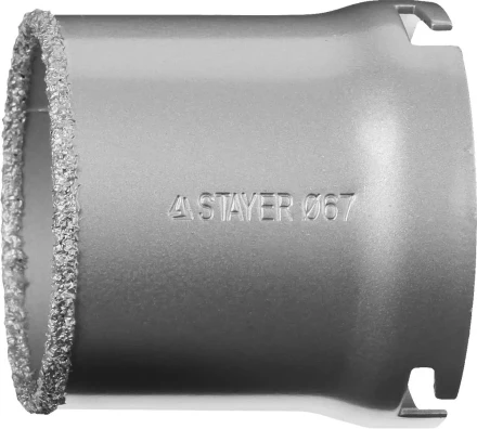 Коронка STAYER &quot;PROFESSIONAL&quot; кольцевая с карбидно-вольфрамовой крошкой, d=67мм 33345-67 купить в Ноябрьске