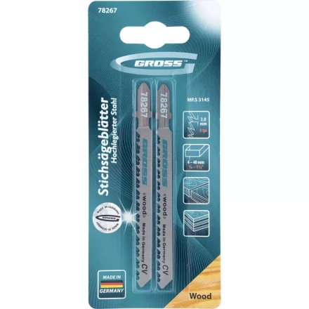 Полотна для электролобзика по дереву 2 шт 3145 GROSS 78267 купить в Ноябрьске