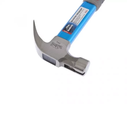 Молоток-гвоздодер 370г боек с магнитом фибергласовая обрезиненная рукоятка алюминиевая защита БАРС 10448 купить в Ноябрьске