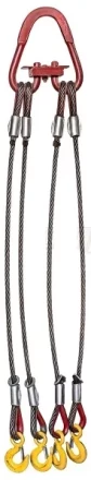 Строп канатный четырехветвевой 4СК 8 т L=7 м Звено РТ-3 с кч Гост 3.2 т опрессовка купить в Ноябрьске