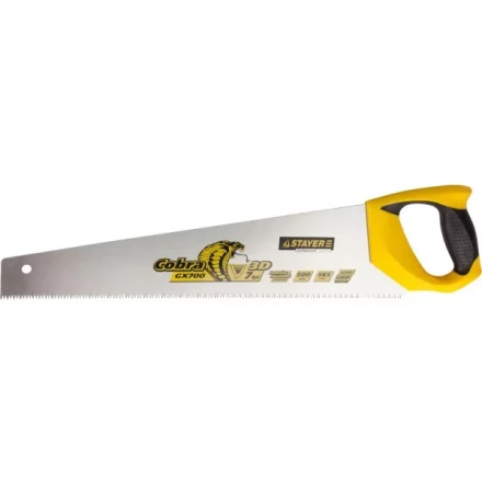 Ножовка STAYER &quot;PROFI&quot; &quot;COBRA&quot; GX700, трехгранный японский зуб, импульсная закалка, 2-х комп ручка, 7 TPI, 500мм 1513-50_z02 купить в Ноябрьске