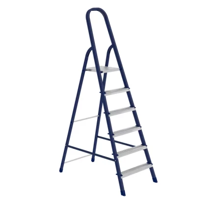 Стремянка 6 ступеней стальная оцинкованные ступени СИБРТЕХ 97846 купить в Ноябрьске