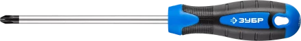 Отвертка ЗУБР &quot;МАСТЕР&quot;, хром-ванадиевая сталь, эргономичная двухкомпонентная рукоятка, PH № 2-150мм 25232-2-15 купить в Ноябрьске