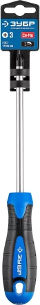Отвертка ЗУБР &quot;МАСТЕР&quot;, хром-ванадиевая сталь, эргономичная двухкомпонентная рукоятка, PH № 2-150мм 25232-2-15 купить в Ноябрьске