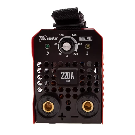 Инверторный аппарат дуговой сварки MMA-220S, 220 А, ПВ60%, диаметр электрода 1,6-5 мм MTX 94392 купить в Ноябрьске