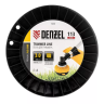 Леска для триммера зубчатый квадрат, 3,0мм х 113м, на DIN катушке FLEX CORD// Denzel 96806 купить в Ноябрьске