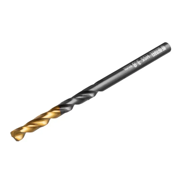 Сверло по металлу, 3,8 мм, HSS-Tin, Golden Tip, 10 шт. Denzel 717208 купить в Ноябрьске