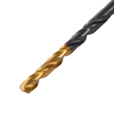 Сверло по металлу, 3,8 мм, HSS-Tin, Golden Tip, 10 шт. Denzel 717208 купить в Ноябрьске