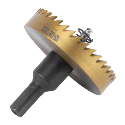 Коронка по металлу HSS, 63 мм, нитридтитановое покрытие Denzel 724120 купить в Ноябрьске