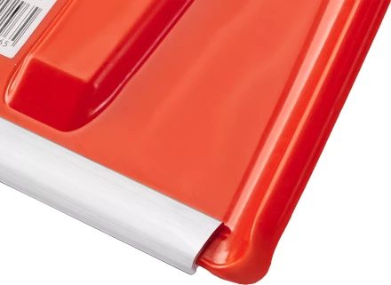 Лопата снеговая пластиковая с алюминиевой планкой, с алюминиевым черенком и V-ручкой, 410мм, оранжевая, СИБИН 421845 421845 купить в Ноябрьске