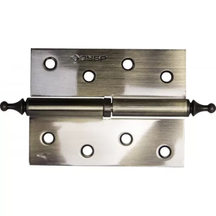 Петля дверная разъемная ЗУБР &quot;ЭКСПЕРТ&quot;, 1 подшипник, цвет ст. латунь (AB), левая, с крепежом, 100х75х2,5мм,2шт 37605-100-5L купить в Ноябрьске