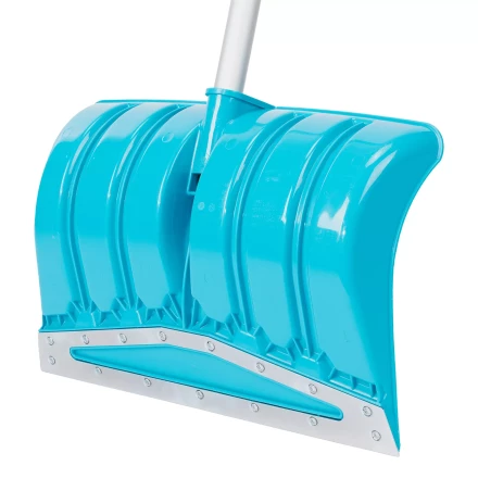 Лопата-скрепер для уборки снега Palisad 61797, полипропилен, 460х320х1300 мм, алюминиевый черенок, ПВХ, LUXE купить в Ноябрьске