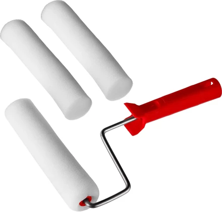 Валик &quot;ПОРОЛОН&quot; в наборе: 3 шубки + ручка, 180 мм, d=40 мм, MIRAX 0364-18_z01 купить в Ноябрьске